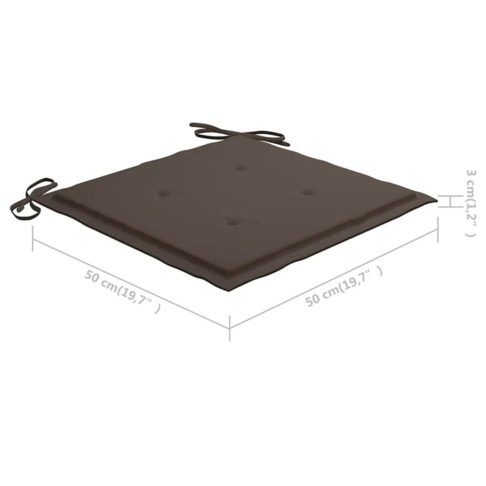 Sedie da Pranzo da Giardino con Cuscini 2 pz Massello di Acacia 3060804