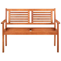 Panchina da Giardino 2 Posti e Cuscino 120cm Massello Eucalipto 3060977