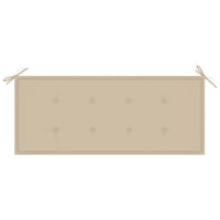 Panca da Giardino 2 Posti con Cuscino 120cm Grigia in Eucalipto 3061026