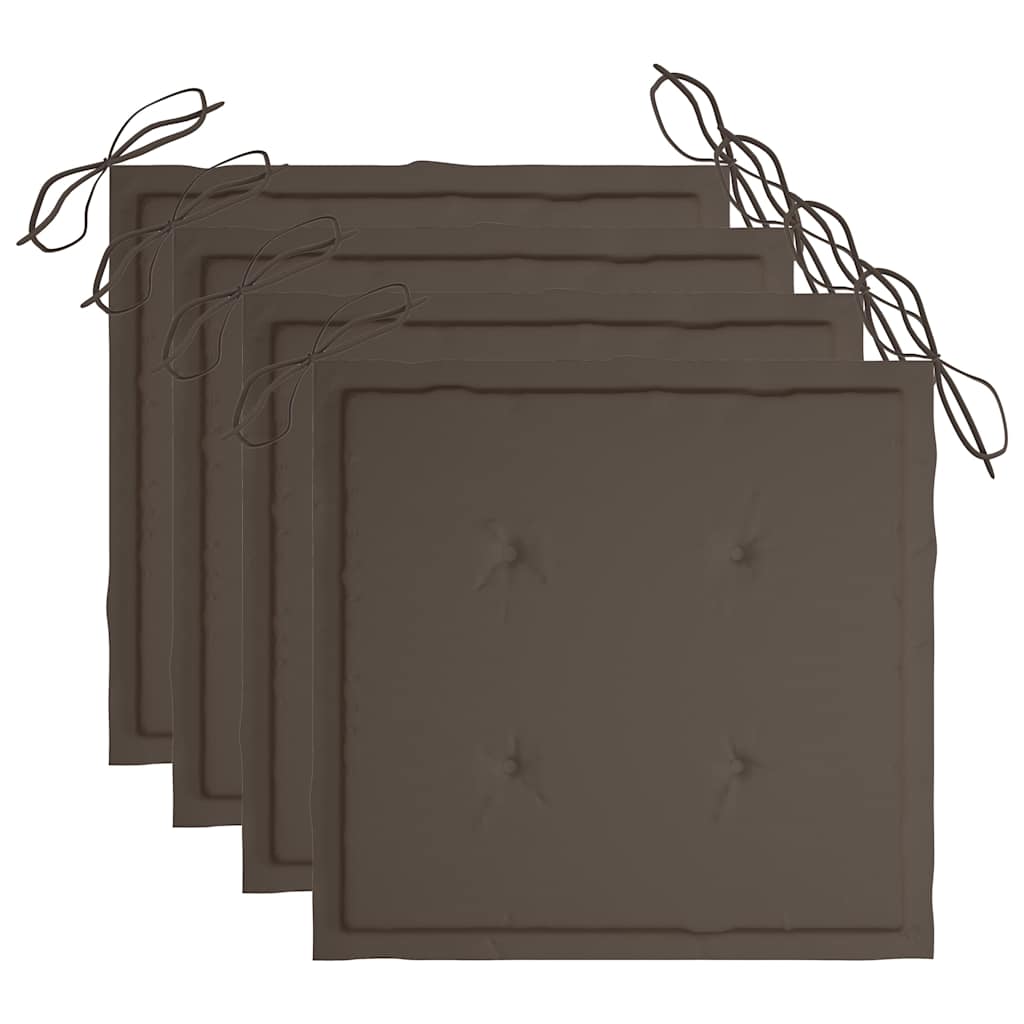 Sedie da Giardino con Cuscini 4 pz in Massello di Acacia 3061184