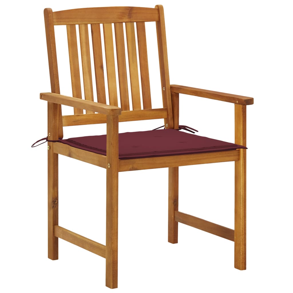 Sedie da Giardino con Cuscini 4 pz in Massello di Acacia 3061186