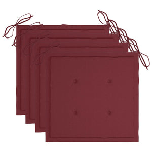 Sedie da Giardino con Cuscini 4 pz in Massello di Acacia 3061186