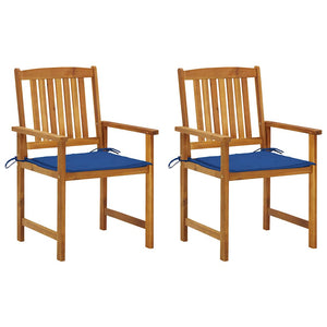 Sedie da Giardino con Cuscini 2 pz in Massello di Acacia cod mxl 7903