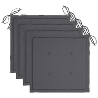 Sedie da Giardino con Cuscini 4 pz in Massello di Acacia Grigio cod mxl 23646