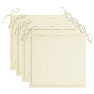 Sedie da Giardino con Cuscini 4 pz in Massello di Acacia Grigio 3061226