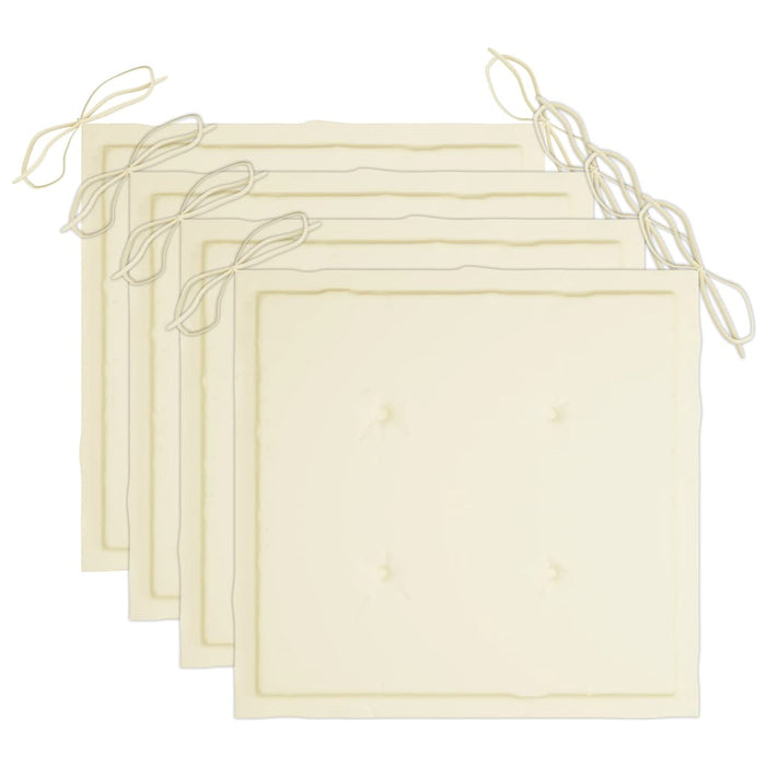 Sedie da Giardino con Cuscini 4 pz in Massello di Acacia Grigio 3061226