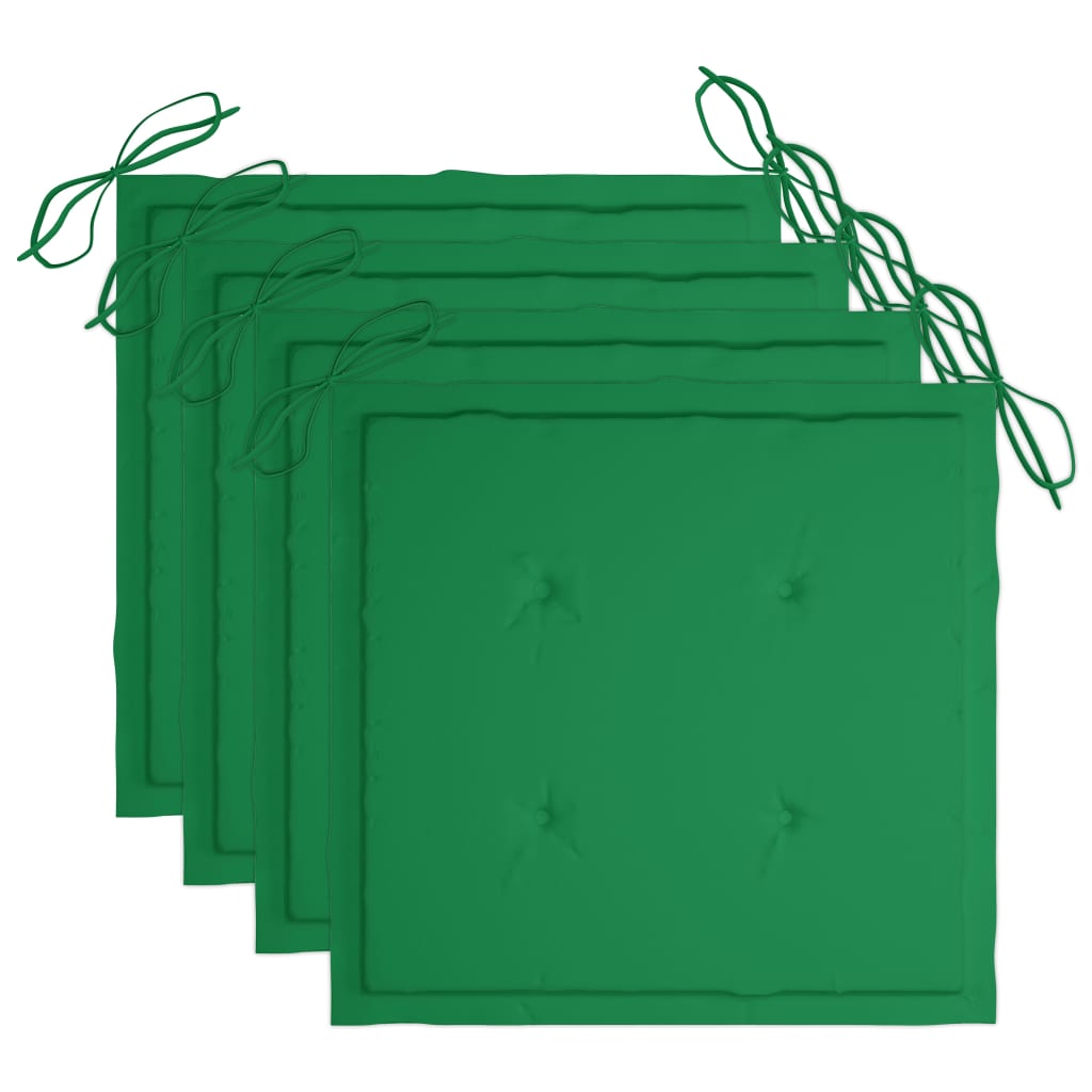 Sedie da Giardino con Cuscini 4 pz in Massello di Acacia Grigio 3061232