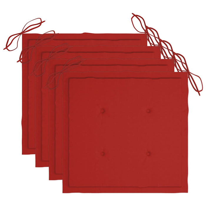 Sedie da Giardino con Cuscini 4 pz in Massello di Acacia Grigio 3061234