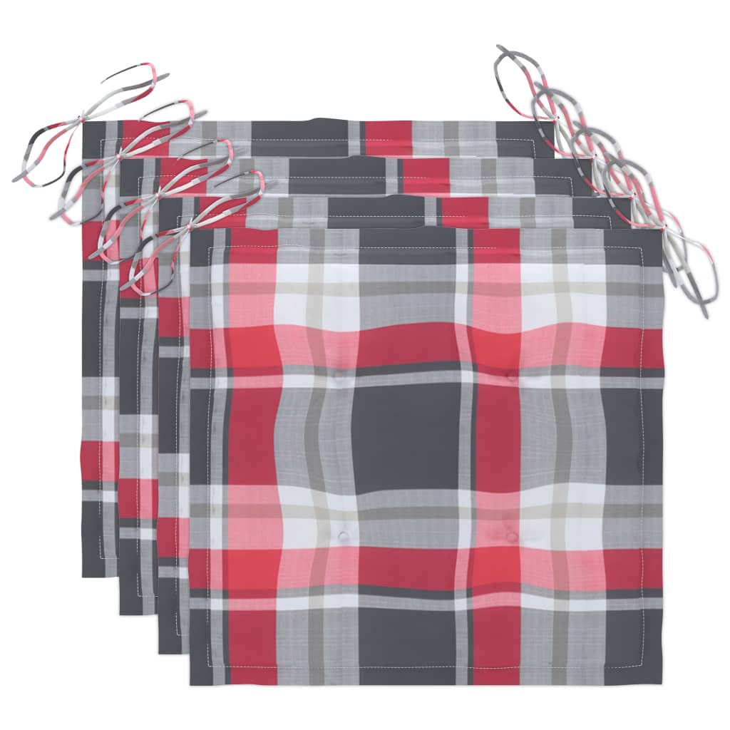 Sedie da Giardino con Cuscini 4 pz in Massello di Acacia Grigio 3061248