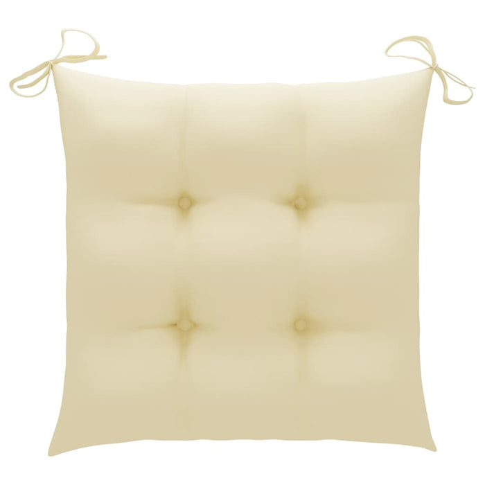 Sedie da Giardino con Cuscini 4 pz in Massello di Acacia Grigio 3061256