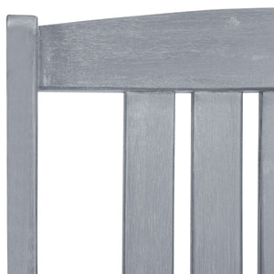 Sedie da Giardino con Cuscini 4 pz in Massello di Acacia Grigio 3061274