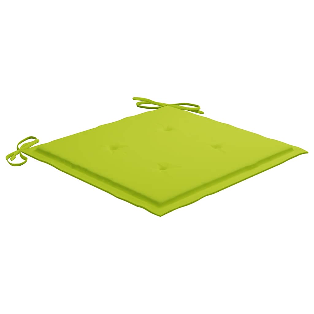 Sedie da Giardino con Cuscini e Tavolino in Massello di Acacia