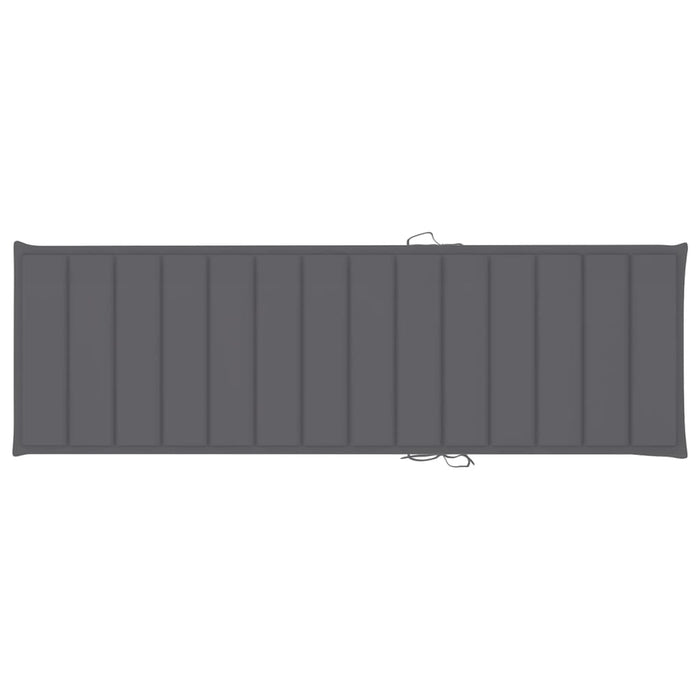 Sdraio sedia a sdraio lettino da giardino lettino da giardino terrazza mobili da esterno con cuscino in legno massello di acacia grigio 02_0012389