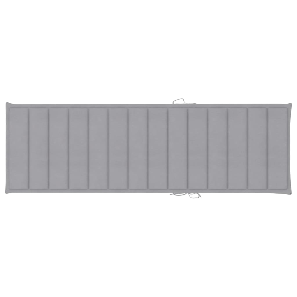 Lettino Prendisole da Giardino con Cuscino Massello di Acacia