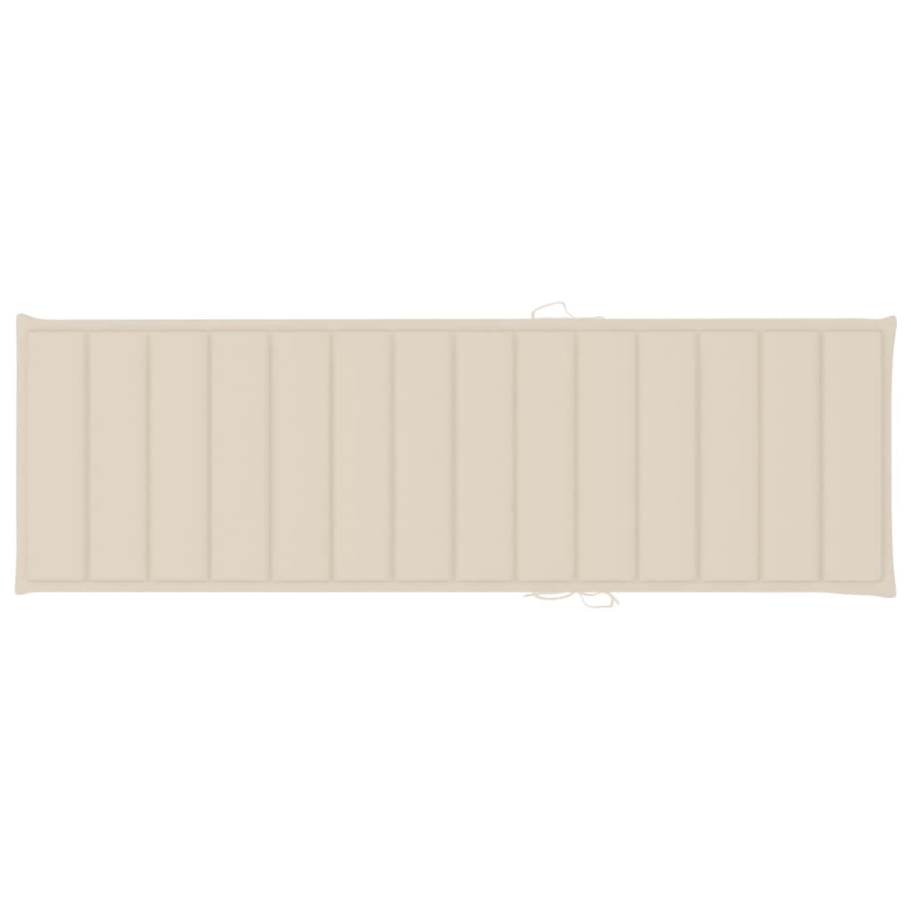 Lettino Prendisole da Giardino con Cuscino Massello di Acacia cod mxl 62885