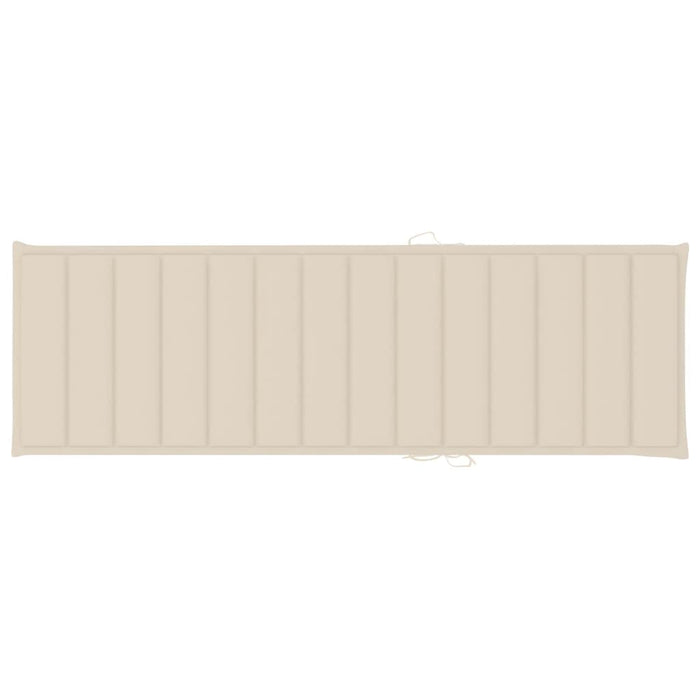 Lettino Prendisole da Giardino con Cuscino Massello di Acacia 3061331