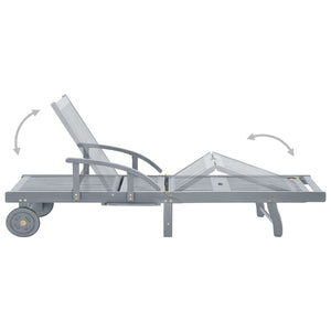 Sdraio sedia a sdraio lettino da giardino lettino da giardino terrazzo arredo da esterno 200 cm con cuscino in legno massello di acacia 02_0012394