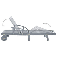 Lettino Prendisole da Giardino con Cuscino Massello di Acacia cod mxl 62881