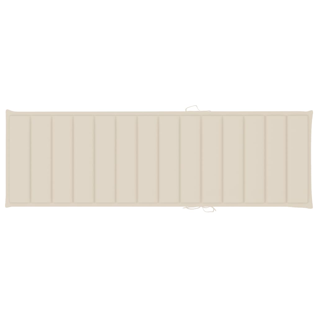 Lettino Prendisole da Giardino con Cuscino Massello di Acacia 3061347