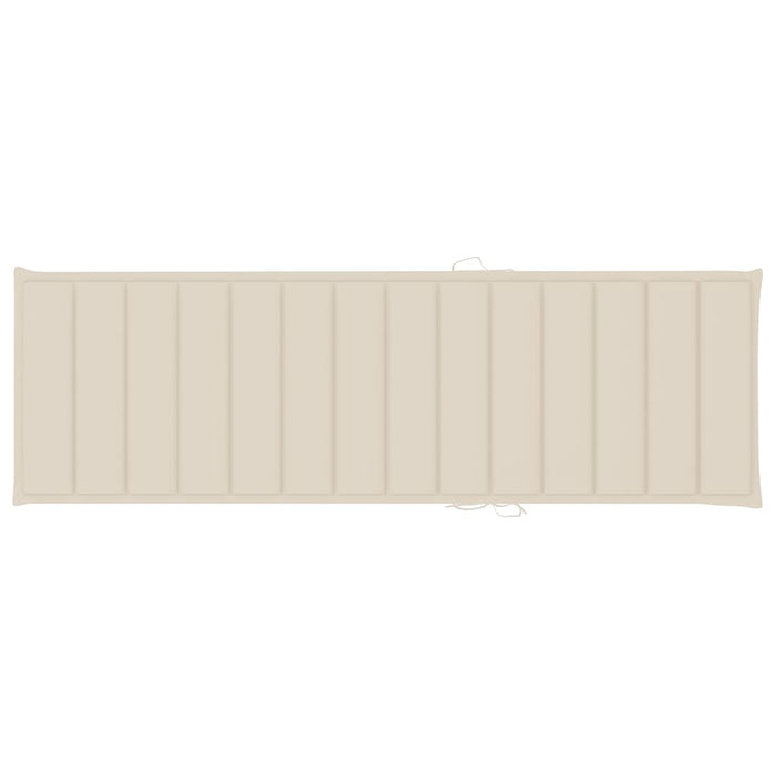 Lettino Prendisole da Giardino con Cuscino Massello di Acacia 3061347