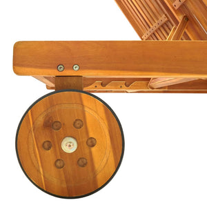 Sdraio da Giardino a 2 Posti con Cuscini in Massello di Acacia cod mxl 73816