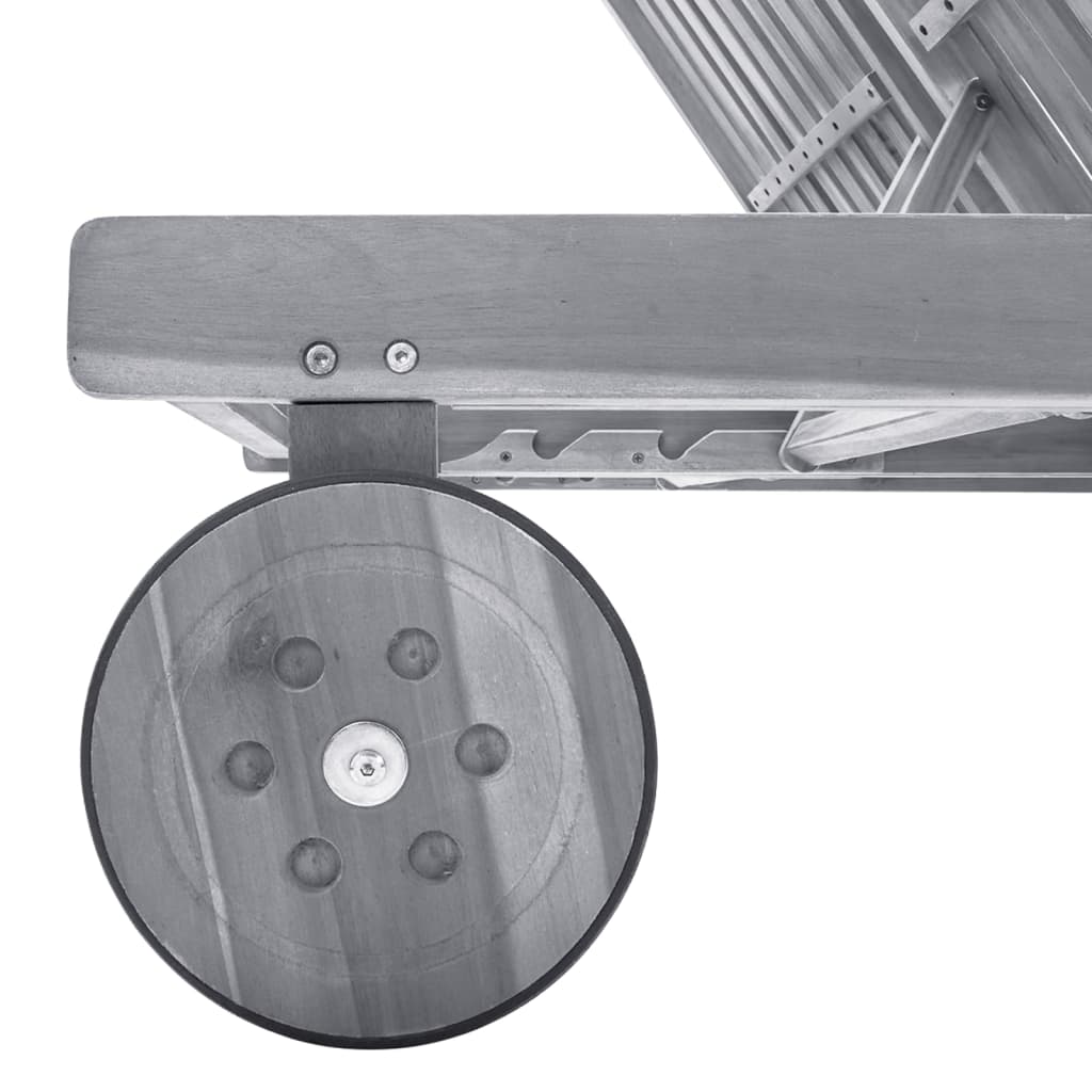 Sdraio da Giardino Grigia a 2 Posti con Cuscini Massello Acacia cod mxl 12431