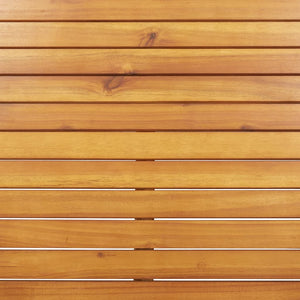 Sdraio con Cuscino in Legno Massello di Acacia e Acciaio Inox 3061460