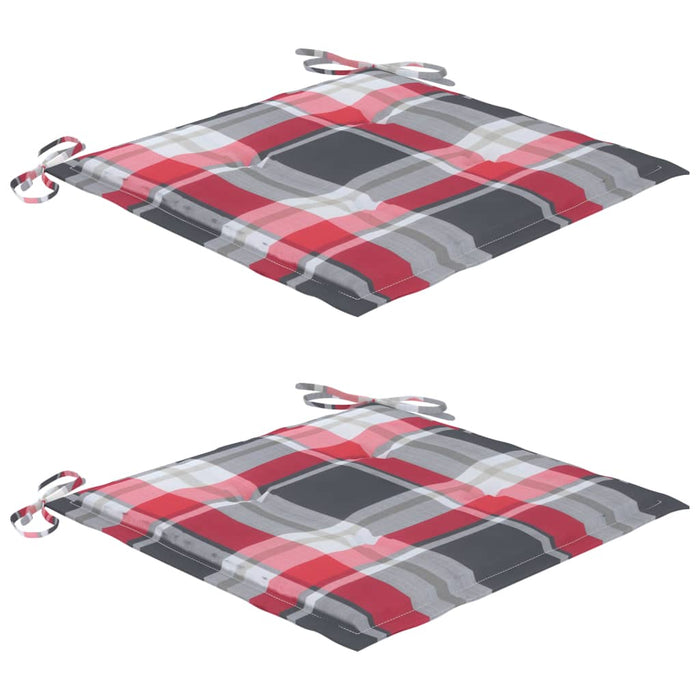 Sedie da Giardino 2 pz con Cuscini in Legno Acacia e Acciaio