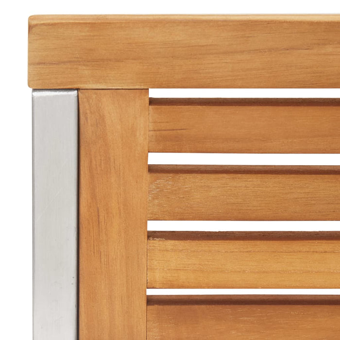 Sedie da Giardino 2 pz con Cuscini in Legno di Teak e Acciaio cod mxl 24295