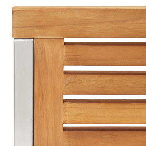 Sedie da Giardino 2 pz con Cuscini in Legno di Teak e Acciaio 3061539