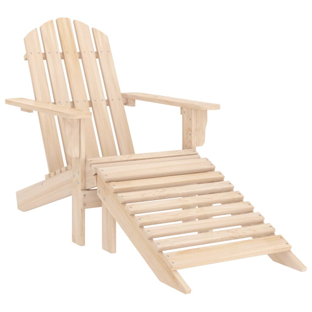 Sedia da Giardino Adirondack con Ottomana in Massello di Abete cod mxl 9957