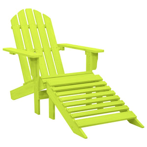 Sedia Giardino Adirondack con Ottomana Massello di Abete Verde cod mxl 12174