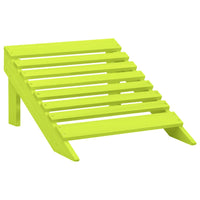 Sedia Giardino Adirondack con Ottomana Massello di Abete Verde cod mxl 12174