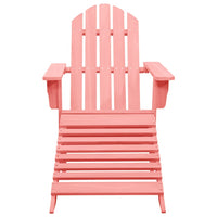 Sedia Giardino Adirondack con Ottomana Massello di Abete Rosa 315867
