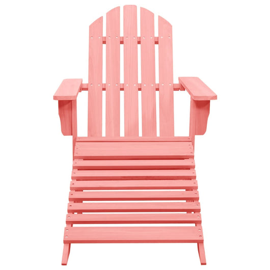Sedia Giardino Adirondack con Ottomana Massello di Abete Rosa 315867
