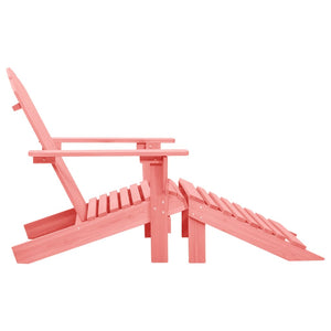 Sedia Giardino Adirondack con Ottomana Massello di Abete Rosa 315867
