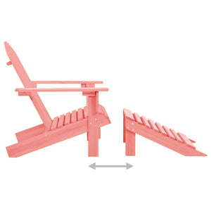 Sedia Giardino Adirondack con Ottomana Massello di Abete Rosa 315867