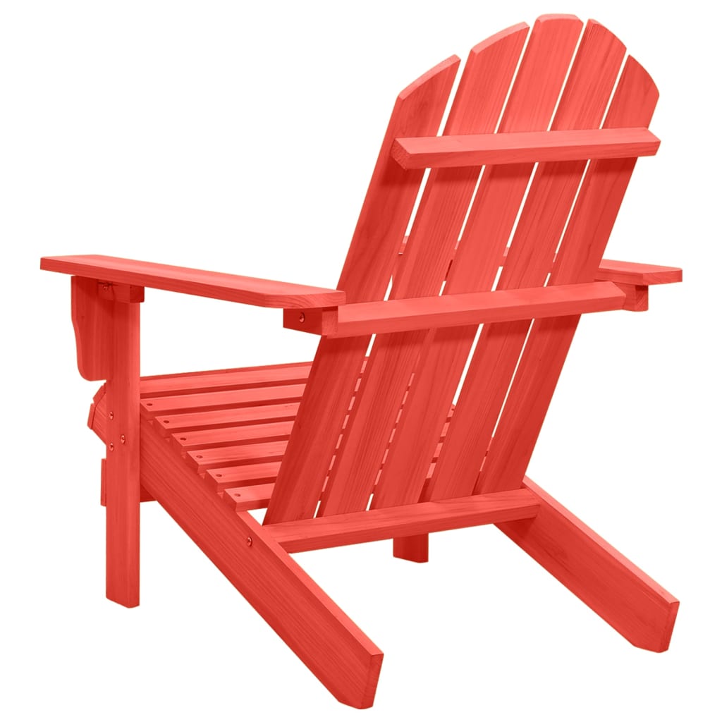 Sedia Giardino Adirondack in Legno Massello di Abete Rossa 315873