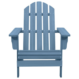 Sedia Giardino Adirondack in Legno Massello di Abete Blu 315875