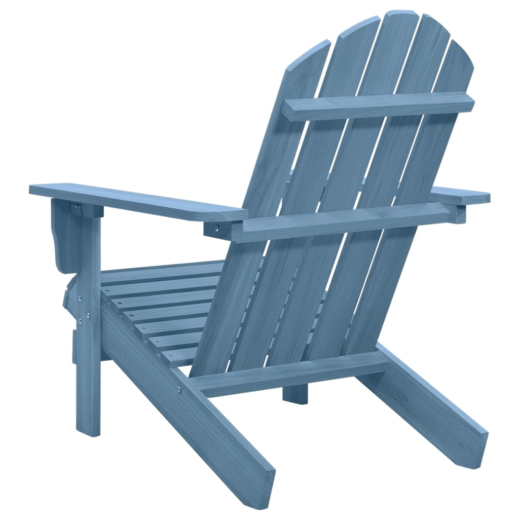 Sedia Giardino Adirondack in Legno Massello di Abete Blu 315875