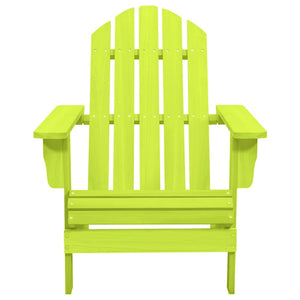 Sedia Giardino Adirondack in Legno Massello di Abete Verde 315876