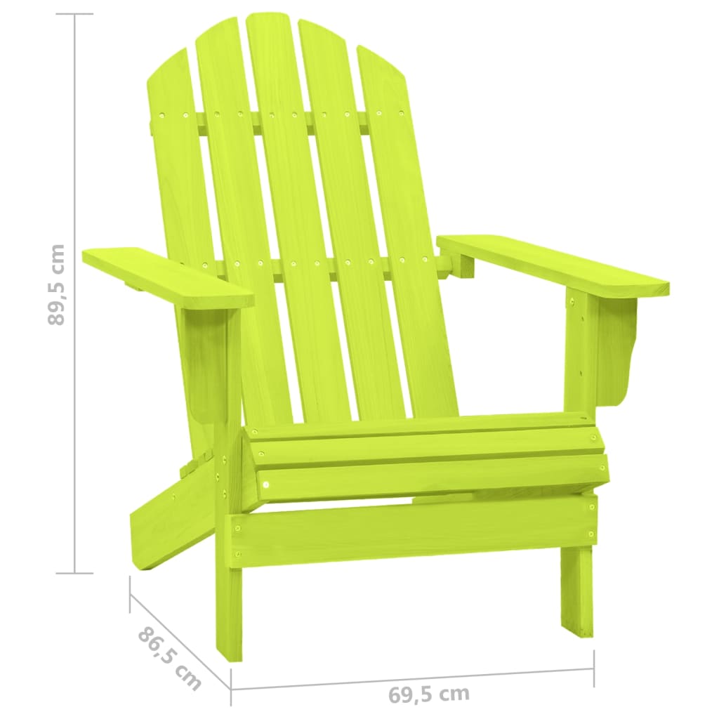 Sedia da Giardino Adirondack in Legno Massello di Abete Verde cod mxl 18454