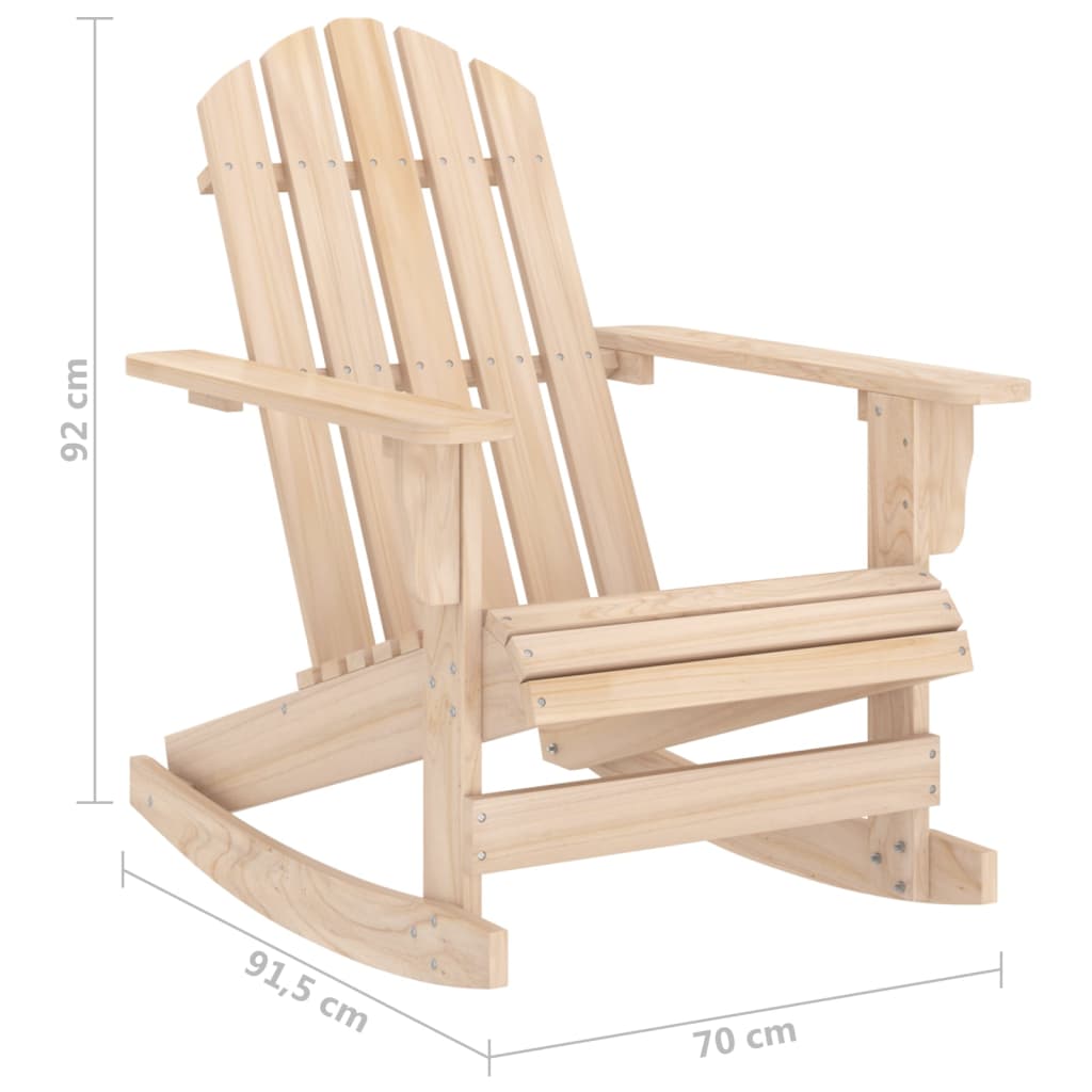 Sedia a Dondolo Giardino Adirondack in Legno Massello di Abete 315882