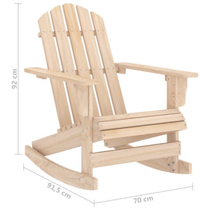 Sedia a Dondolo Giardino Adirondack in Legno Massello di Abete 315882