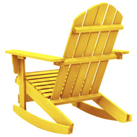 Sedia a Dondolo Adirondack in Legno Massello di Abete Gialla 315884