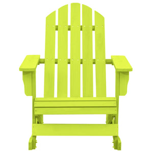 Sedia a Dondolo da Giardino Adirondack Massello di Abete Verde