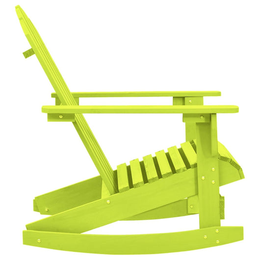 Sedia a Dondolo Giardino Adirondack in Legno di Abete Verde 315886