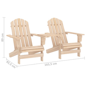 Sedia da Giardino Adirondack con Tavolino in Massello di Abete cod mxl 47780