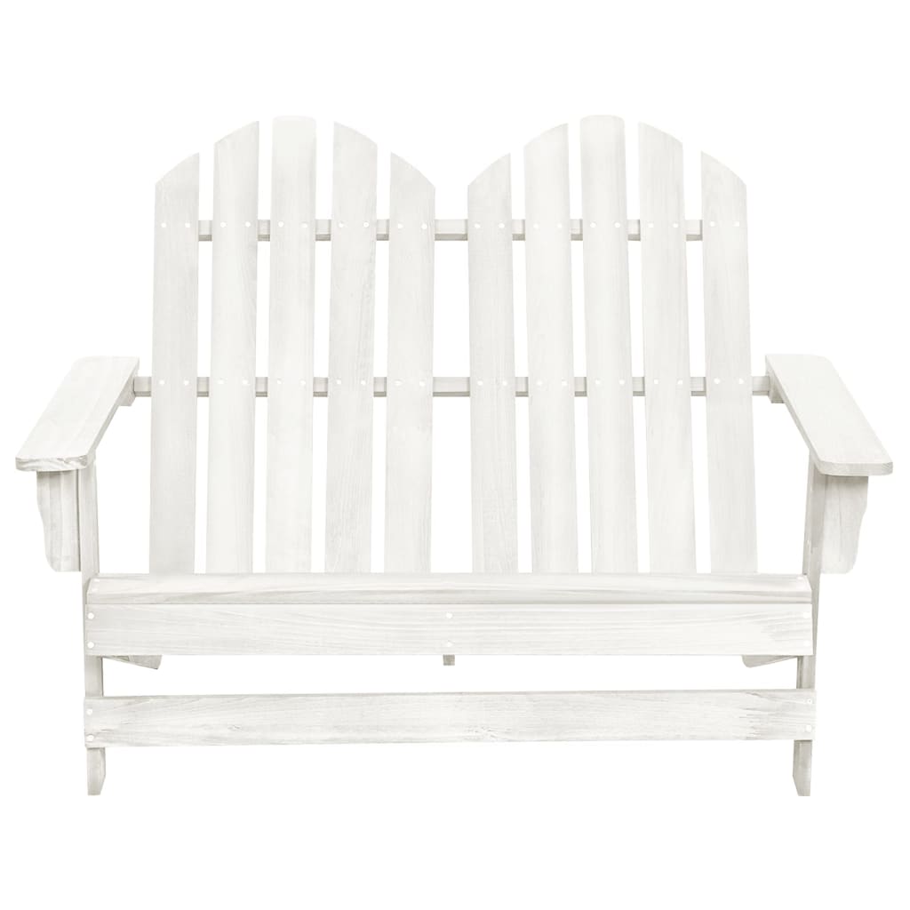 Sedia da Giardino Adirondack a 2 Posti in Legno di Abete Bianca 315899