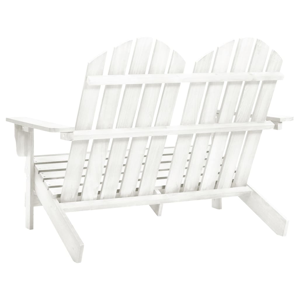 Sedia da Giardino Adirondack a 2 Posti in Legno di Abete Bianca 315899